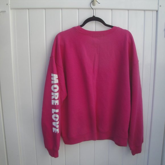 Wound Up More Love Graphic Long Sleeve Sweatshirt XXXL Pink - Picture 6 of 7